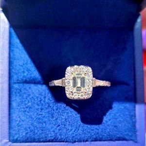 Custom Emerald Cut Engagement Ring